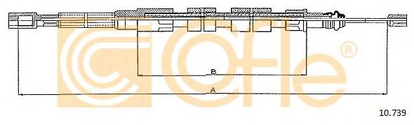 COFLE 10.739 Трос стояночного гальма