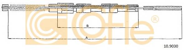 COFLE 10.9030 Трос стояночного гальма