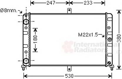 VAN WEZEL 26002008 Радиатор, охлаждение двигателя