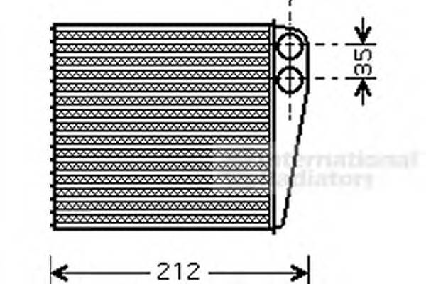 VAN WEZEL 13006256 Теплообменник, отопление салона