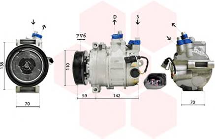 VAN WEZEL 0300K029 Компрессор, кондиционер