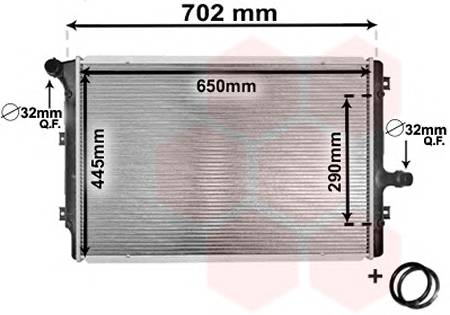 VAN WEZEL 58002208 Радиатор, охлаждение двигателя