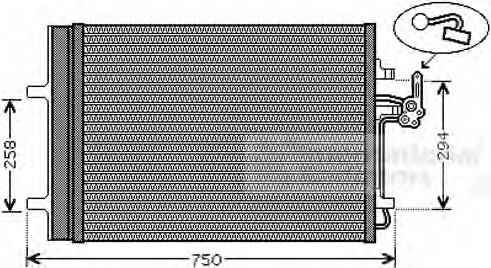 VAN WEZEL 18005427 Конденсатор, кондиціонер