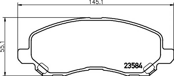 TEXTAR 2358401 Комплект гальмівних колодок,