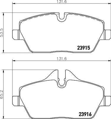 TEXTAR 2391503 Комплект тормозных колодок,