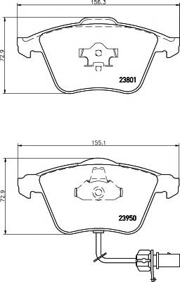 TEXTAR 2395001 Комплект гальмівних колодок,