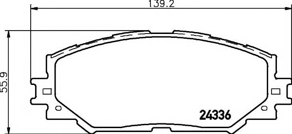 TEXTAR 2433601 Комплект гальмівних колодок,