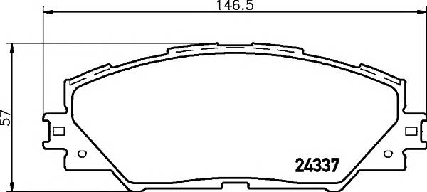 TEXTAR 2433701 Комплект гальмівних колодок,