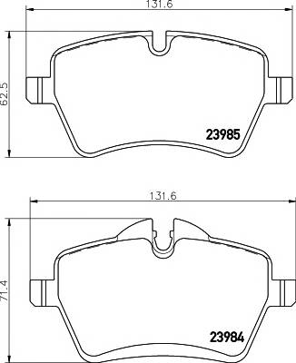 TEXTAR 2398401 Комплект тормозных колодок,