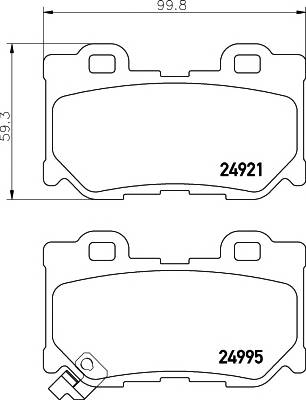 TEXTAR 2499501 Комплект тормозных колодок,