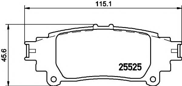 TEXTAR 2552501 Комплект гальмівних колодок,