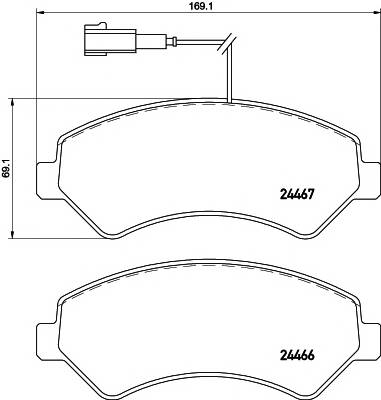 TEXTAR 2446703 Комплект гальмівних колодок,