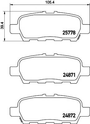 TEXTAR 2577801 Комплект гальмівних колодок,