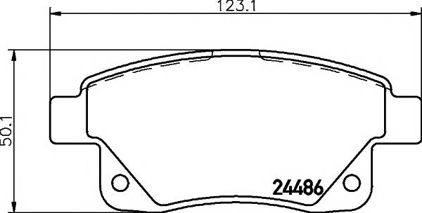 MINTEX MDB2853 Комплект гальмівних колодок,