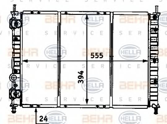 HELLA 8MK 376 718-211 Радиатор, охлаждение двигателя