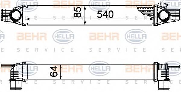 HELLA 8ML 376 746-531 Інтеркулер