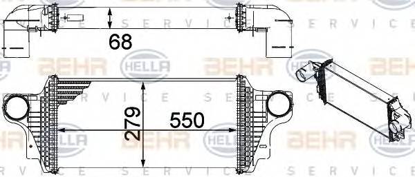 HELLA 8ML 376 754-621 Інтеркулер