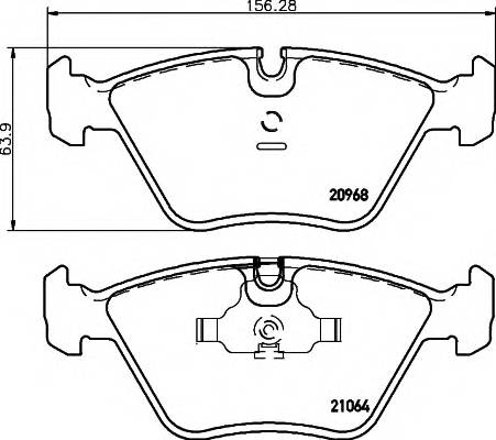 HELLA 8DB 355 007-411 Комплект тормозных колодок,