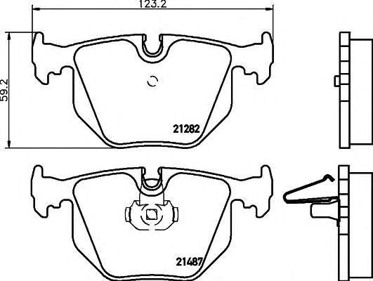 HELLA 8DB 355 006-691 Комплект тормозных колодок,