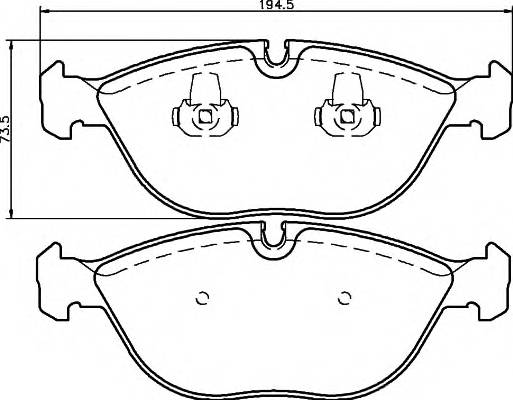 HELLA 8DB 355 008-261 Комплект гальмівних колодок,