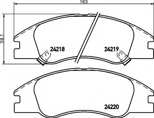 HELLA 8DB 355 012-041 Комплект тормозных колодок,