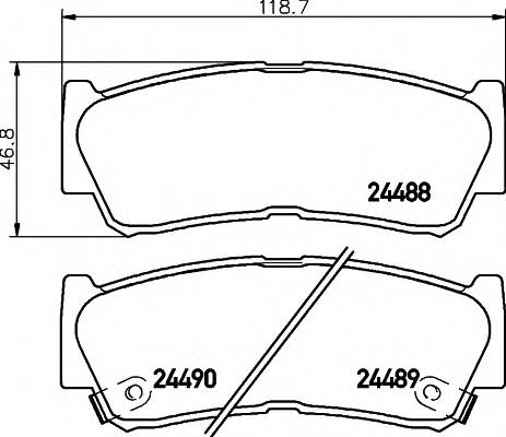 HELLA 8DB 355 013-081 Комплект тормозных колодок,