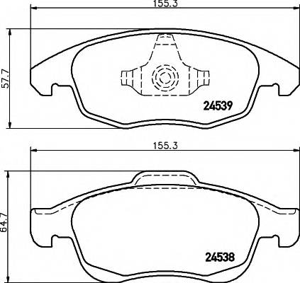 HELLA 8DB 355 013-341 Комплект тормозных колодок,