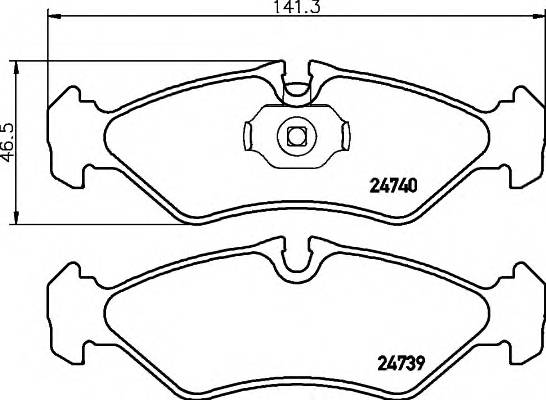 HELLA 8DB 355 014-421 Комплект тормозных колодок,