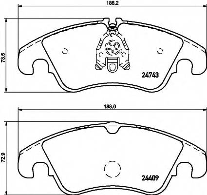 HELLA 8DB 355 013-751 Комплект тормозных колодок,