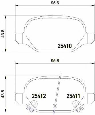 BREMBO P 23 151 Комплект гальмівних колодок,