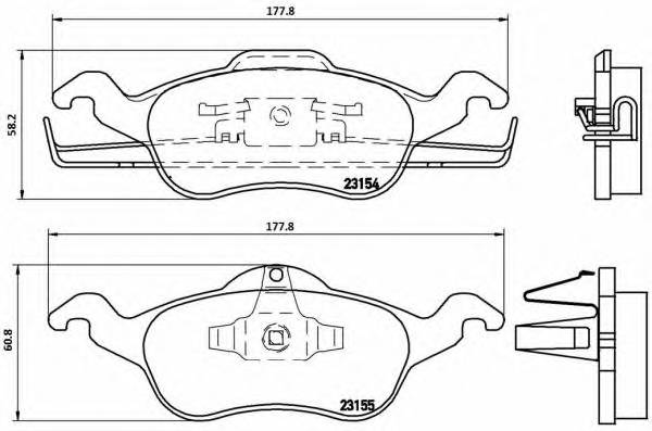 BREMBO P 24 046 Комплект тормозных колодок,