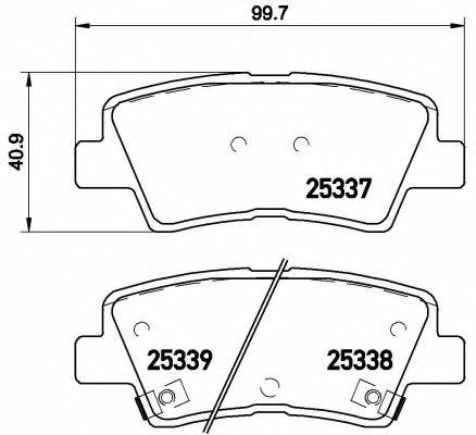 BREMBO P 30 067 Комплект гальмівних колодок,