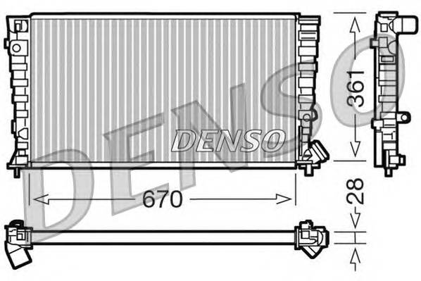 DENSO DRM07030 Радиатор, охлаждение двигателя