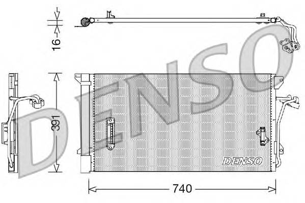 DENSO DCN02027 Конденсатор, кондиціонер