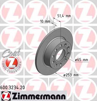 ZIMMERMANN 600.3234.20 Гальмівний диск