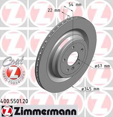 ZIMMERMANN 400.5501.20 Гальмівний диск