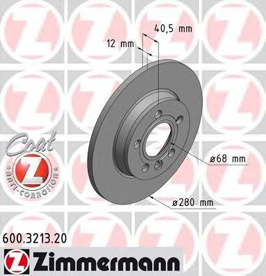 ZIMMERMANN 600.3213.20 Гальмівний диск