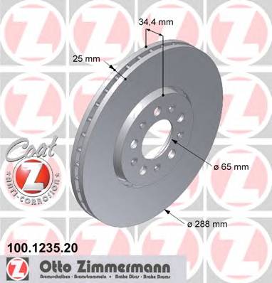 ZIMMERMANN 100.1235.20 Гальмівний диск