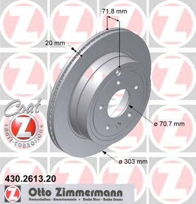 ZIMMERMANN 430.2613.20 Тормозной диск