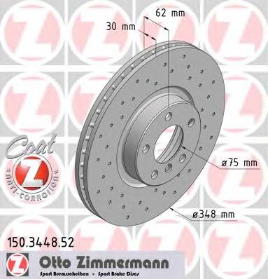 ZIMMERMANN 150.3448.52 Тормозной диск