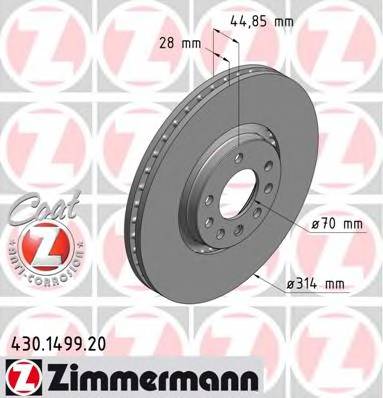 ZIMMERMANN 430.1499.20 Тормозной диск