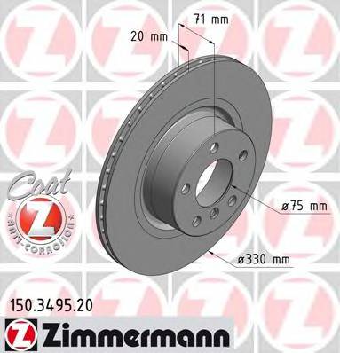 ZIMMERMANN 150.3495.20 Тормозной диск