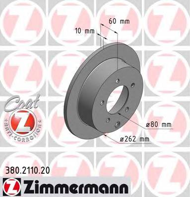 ZIMMERMANN 380.2110.20 Гальмівний диск