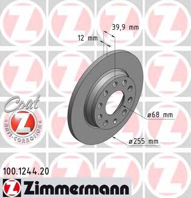 ZIMMERMANN 100.1244.20 Гальмівний диск