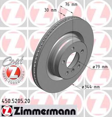 ZIMMERMANN 450.5205.20 Гальмівний диск