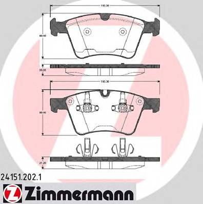 ZIMMERMANN 24151.202.1 Комплект тормозных колодок,