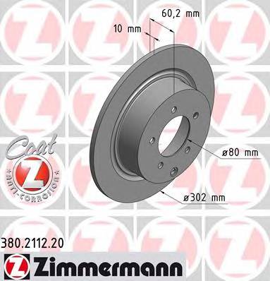 ZIMMERMANN 380.2112.20 Гальмівний диск