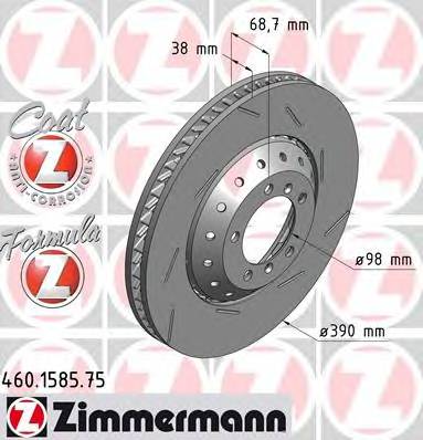 ZIMMERMANN 460.1585.75 Тормозной диск