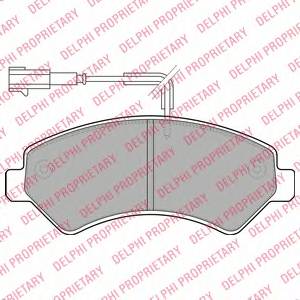DELPHI LP1993 Комплект гальмівних колодок,