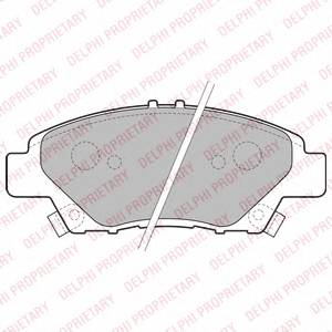 DELPHI LP2194 Комплект гальмівних колодок,